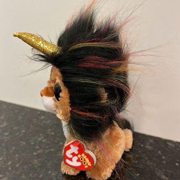 Ty Beanie Boos - RAMSEY the Unicorn Lion Unilion Stuffed Plush Animal Toy - Picture 3 of 11